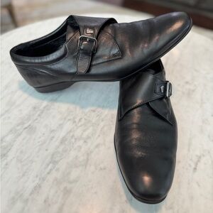 Men's Versace Black Leather Dress Shoes